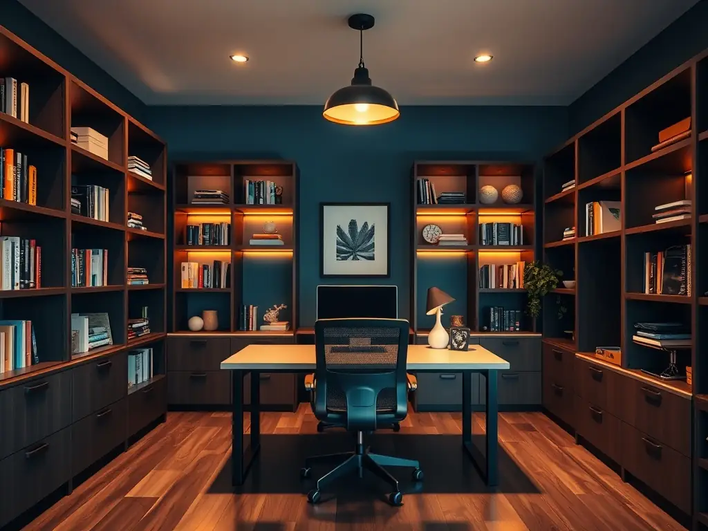 A modern, minimalist office space with MA Capital Enterprises branding, showcasing a welcoming and professional environment for clients and partners.