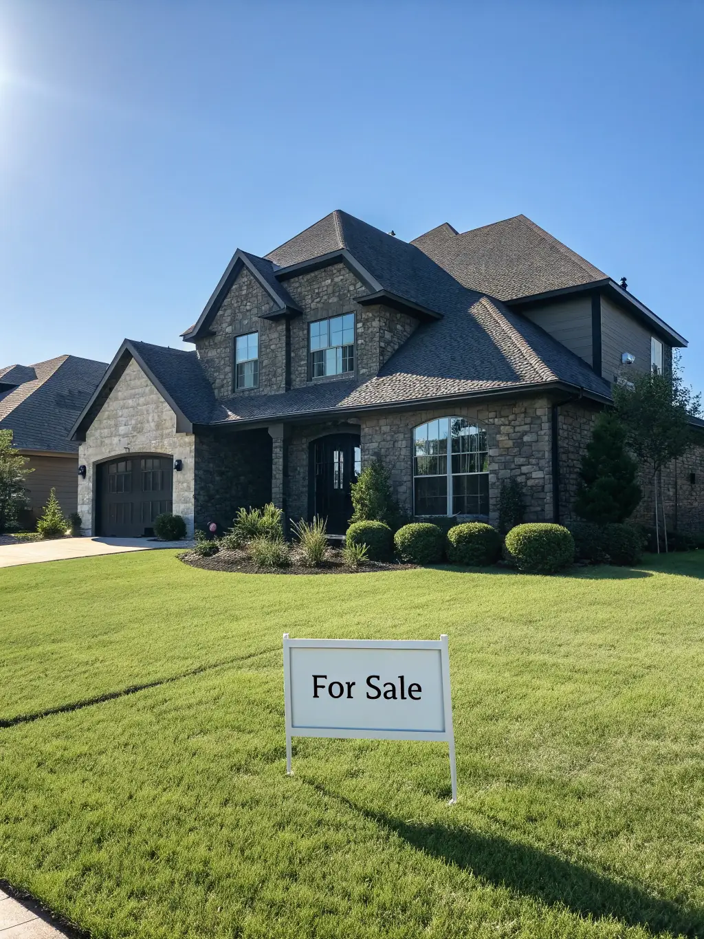 A modern house with a 'sold' sign in the front yard, representing a successful and quick property sale facilitated by MA Capital Enterprises.