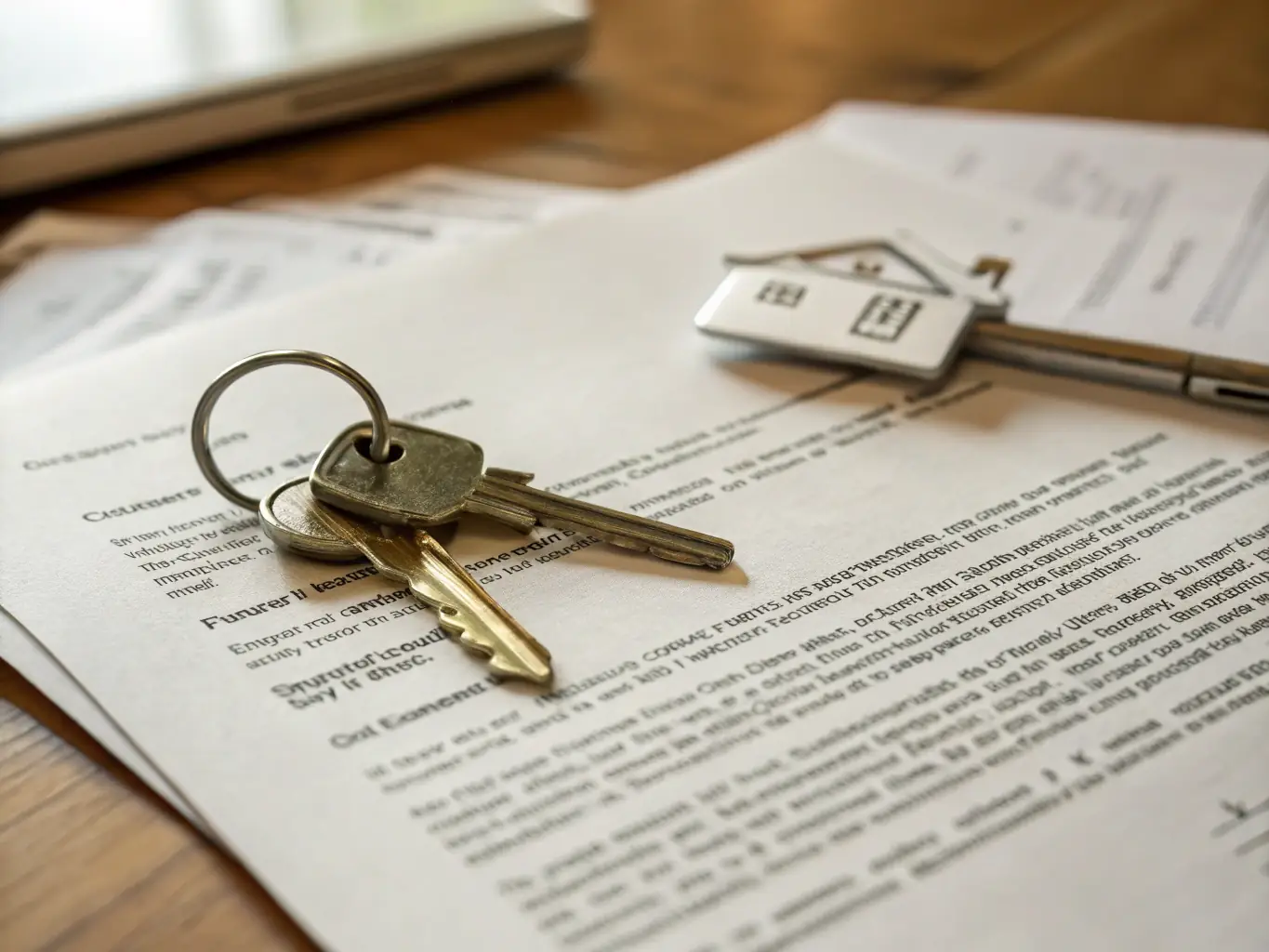 A photo of a closing table with keys and documents, representing the final step of closing the deal.